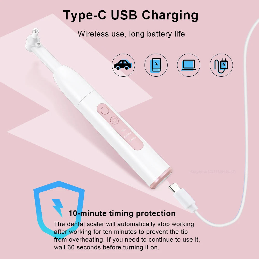 Ultrasonic Dental Tartar Cleaner Electric Tooth Polisher Tartar Eliminator Teeth Whitening Dental Calculus Plaque Tartar Remover