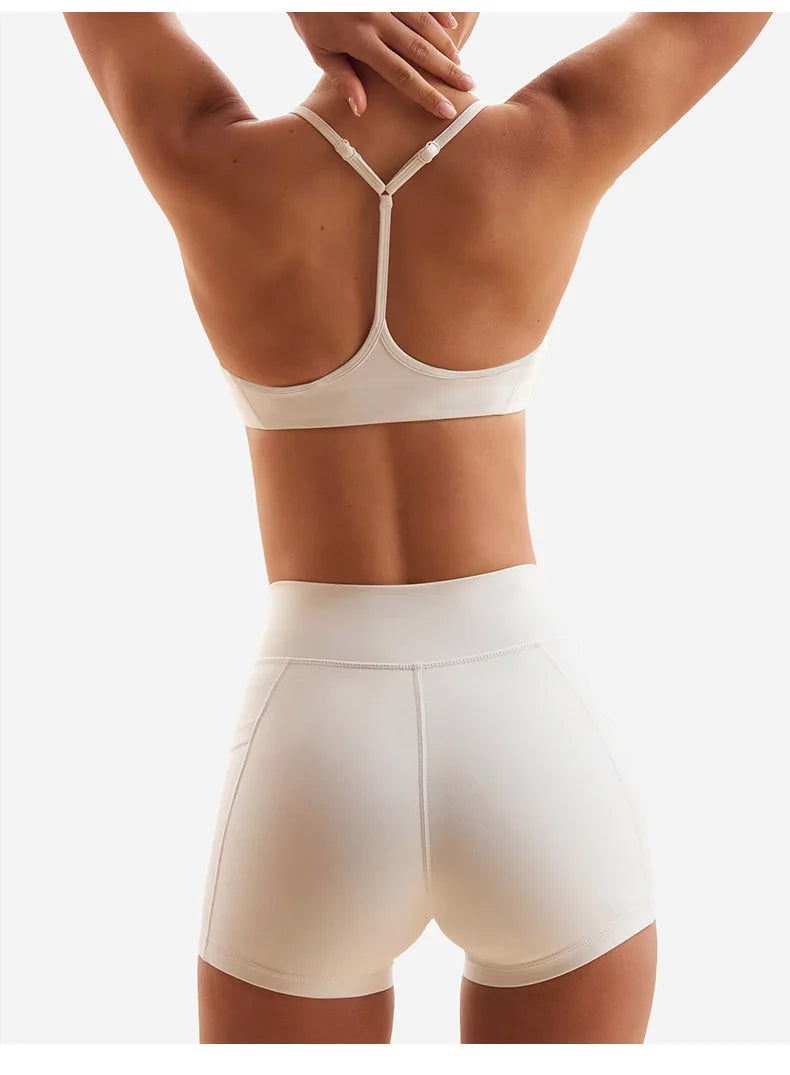 Yoga Set 2PCS Sportswear Workout Clothes Women Tracksuit Gym Legging Fitness Bra High Waist Shorts Sports Suits Athletic Wear