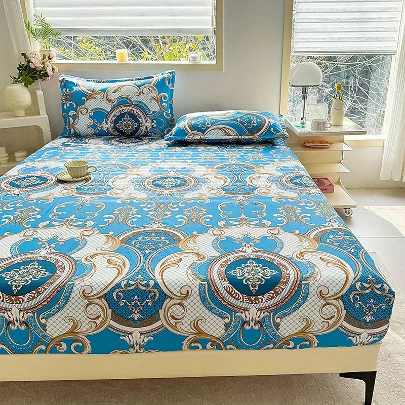 3-Piece 100% Polyester Brushed Bed Sheet Set - Soft, Includes 1 Bed Sheet and 2 Pillow Cases