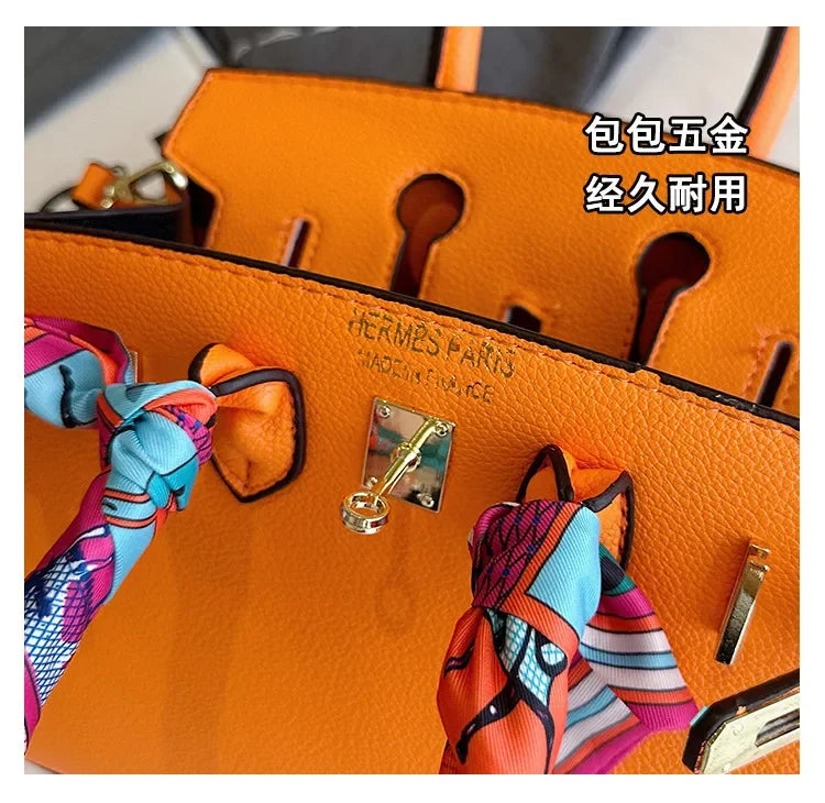 Kelly Bag Fashion Women Bag Large Capacity Shoulder Bag Unique Design Versatile Lock Handheld Crossbody Purse
