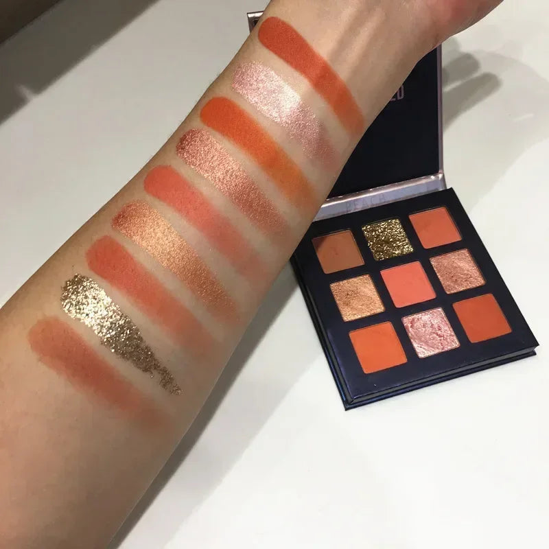 Beauty GLAZED Eyeshadow Palette 9 Color Shimmer Matte Longlasting Waterproof Palette Makeup