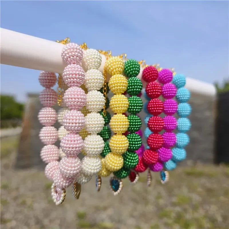 Hot Sale High-end Colorful Personalized Pearl Pet Collar Adjustable Neck Necklace for Puppy Cats Dogs Wedding Party Pet Supplies
