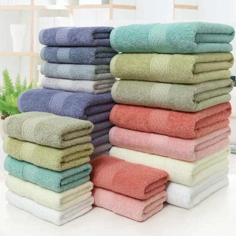 Three-piece towel bath towel 70x140cm square absorbent couple household towel set