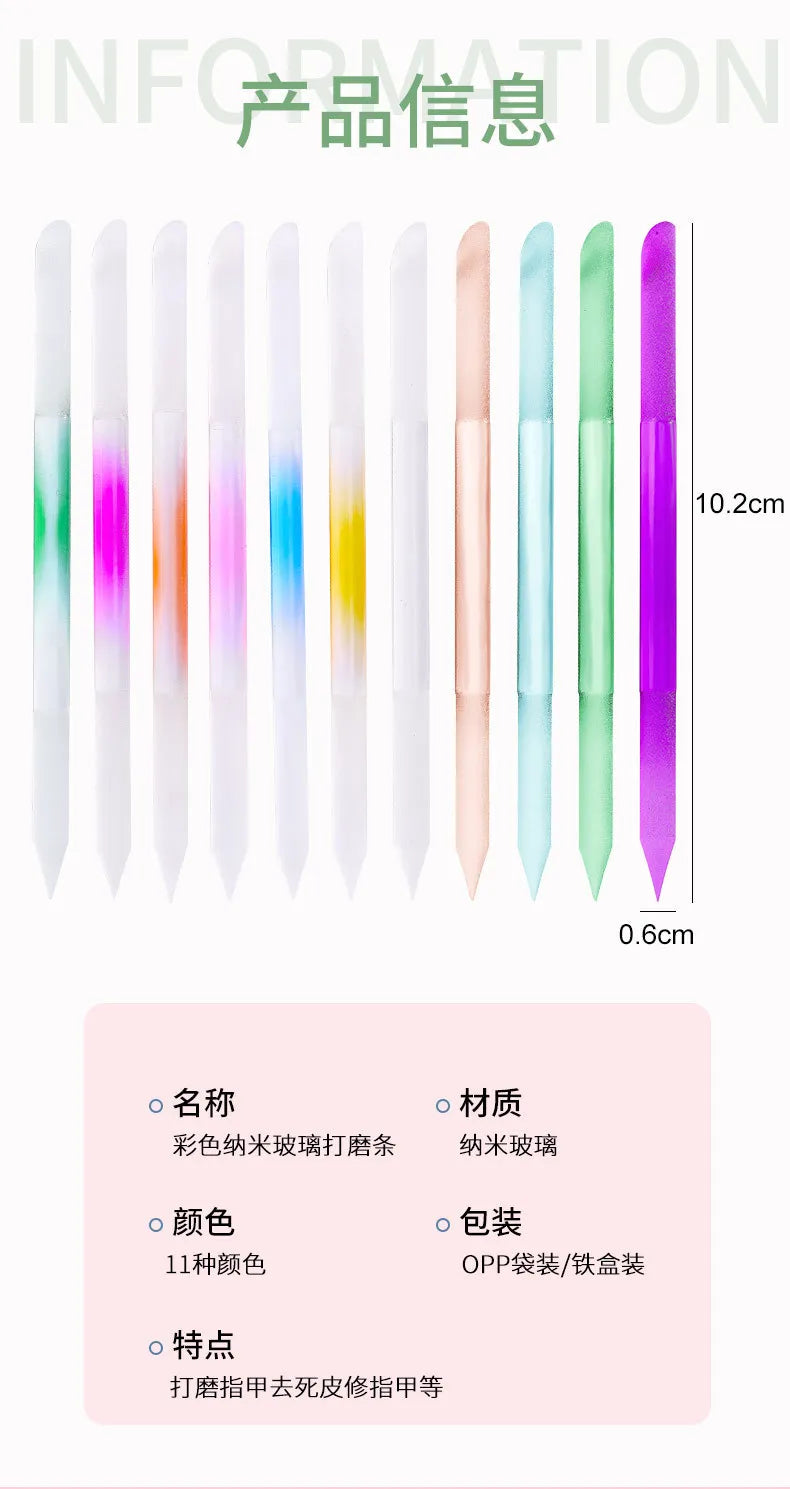 네일 Glass Cuticle Pusher Nail Manicure Stick Professional Precision Filing CuticleRemover PedicureForManicure Nails Accessories