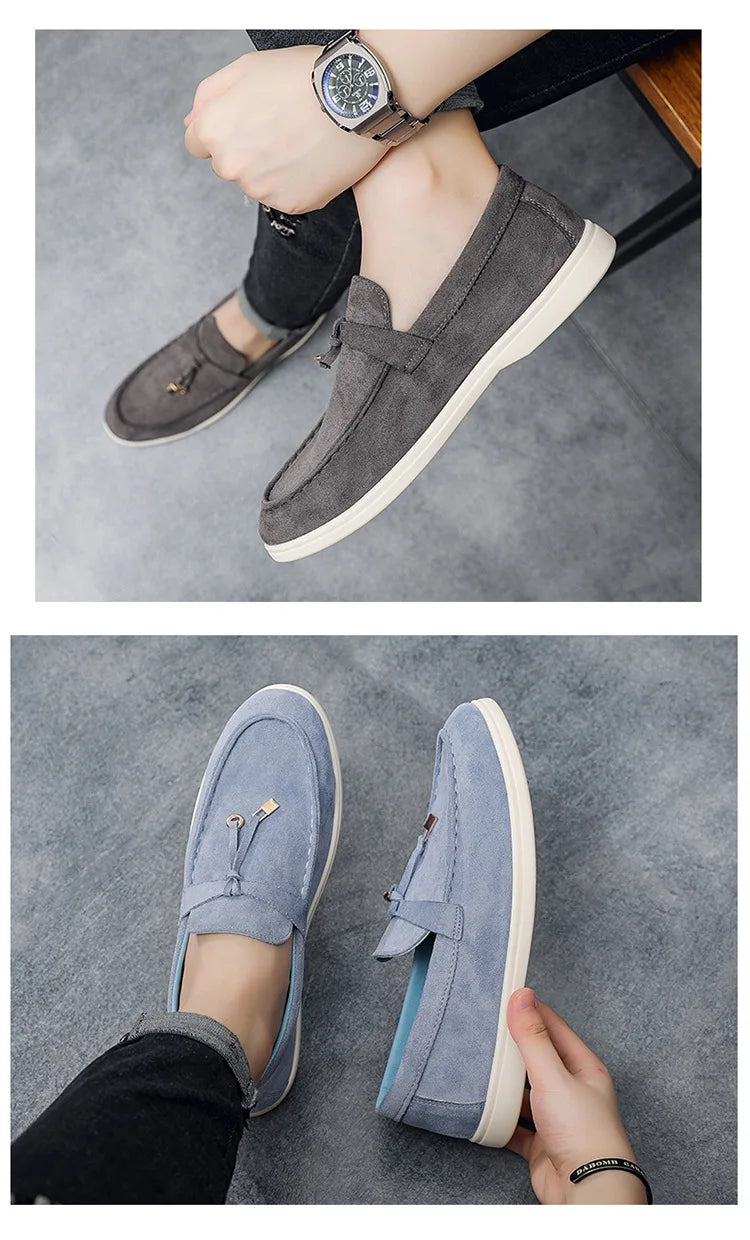 2025 Classics Men's Slip on Loafers Lightweight Breathable Flats Non Slip Comfort Daily Casual Soft Sole Outdoor Walking Shoes