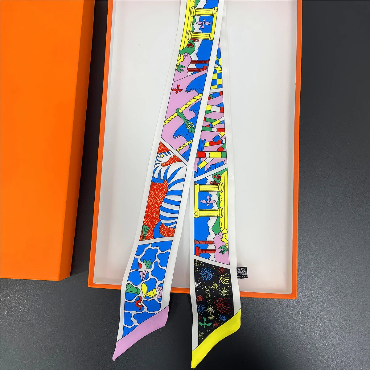 NEW 2026 Long Scarf for Women Narrow Ribbon Headband Female Neckerchief Handle Bag Band Bandana Hair Tie Accessories