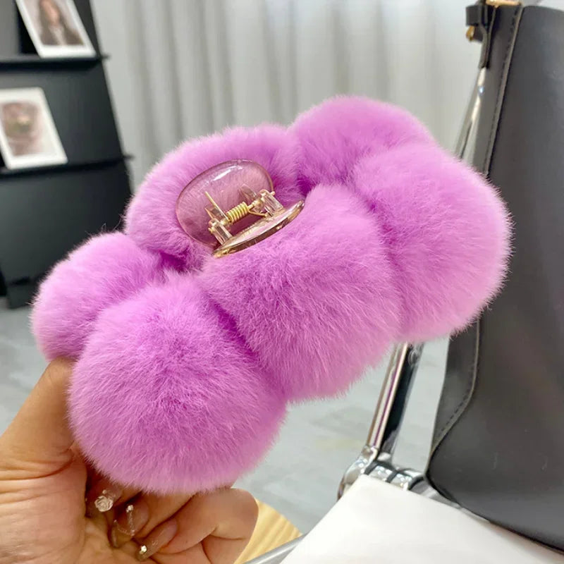 Hair Claw Accessories for Women Furry Pins Clips Cheveux Bandeau Korean Fashion Pinza Pelo Barrettes Cheveux Femme Haarschmuck