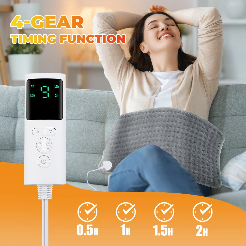 Electric Heating Blanket Thermal Pads Warmer 9 Levels Heated Mat Soft&Safe Winter Body Back Leg Warmer Pads Home Use 60*30cm