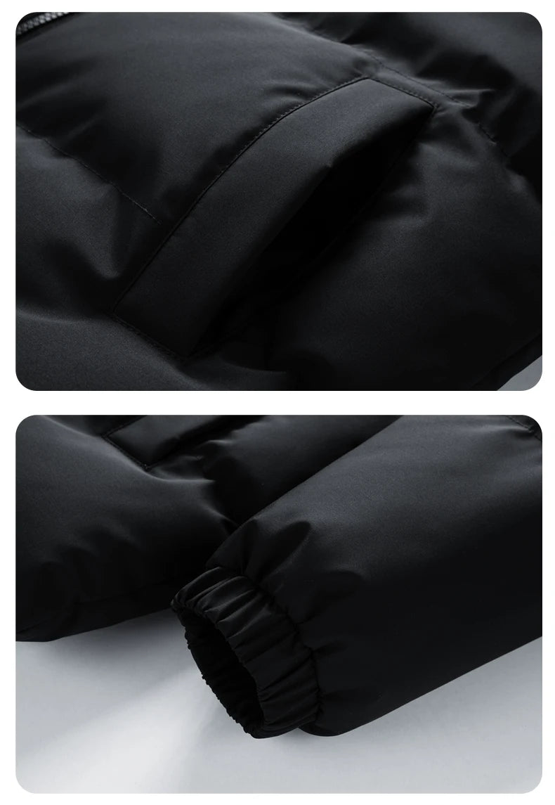Autumn and Winter Puffer Jacket Men Vintage Warm High Neck Zipper Design Cotton-Padded Coat SINOBILLOW