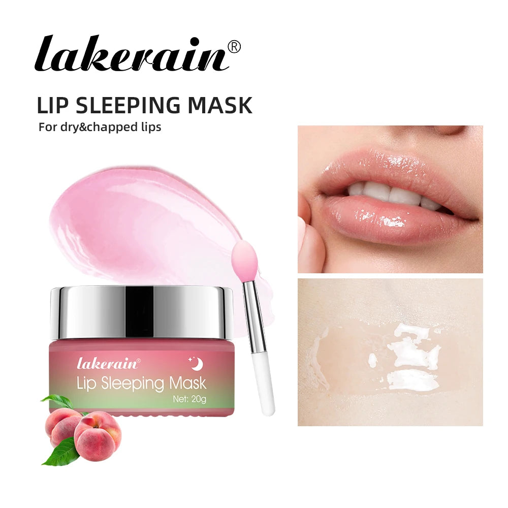 Lip Sleeping Mask Peach Moisturizing And Collagen Enhancing Restores Hydrates And Volumizes Dry And Chapped Lips Care Products