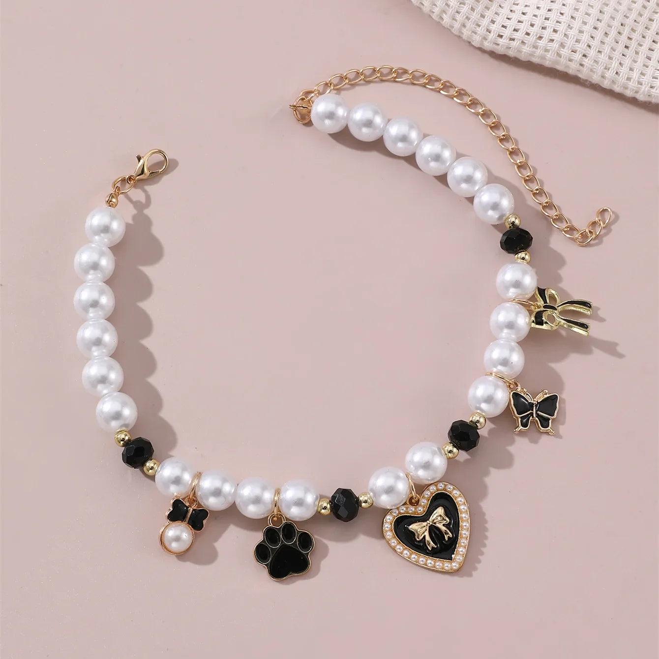 Imitation Pearl Cute Dog Necklace Pet Collar Accessories Jewelry Neck Chain For Small Dogs Large Dog Cats necklace