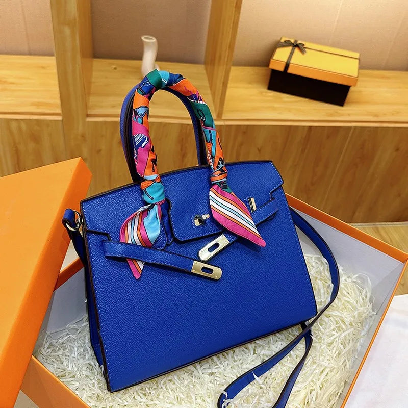 Kelly Bag Fashion Women Bag Large Capacity Shoulder Bag Unique Design Versatile Lock Handheld Crossbody Purse