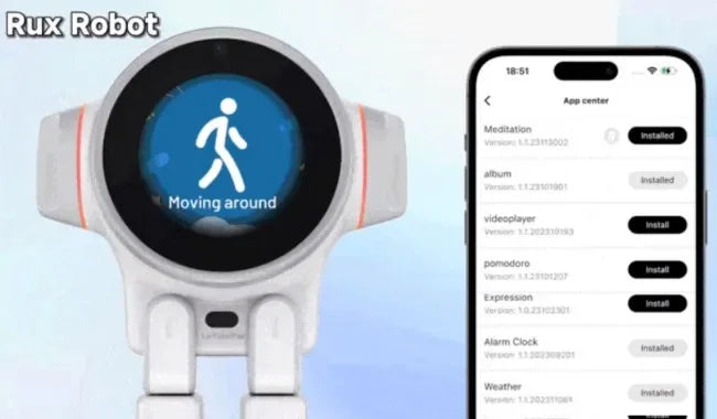 RUX Advanced AI Robot - ChatGPT Bluetooth WiFi Touch Screen Smart Desktop Assistant
