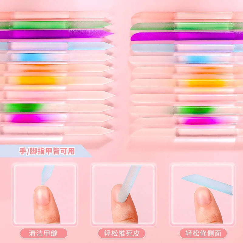 네일 Glass Cuticle Pusher Nail Manicure Stick Professional Precision Filing CuticleRemover PedicureForManicure Nails Accessories