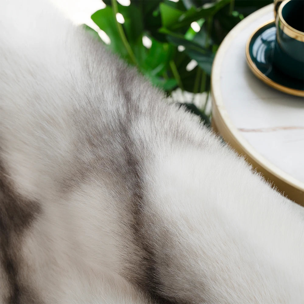 Luxury Faux Fur Blanket High-end Bed  Fox Fur Blankets For Beds Plaid on The Sofa Cover Decoration Home Blankets And Throws