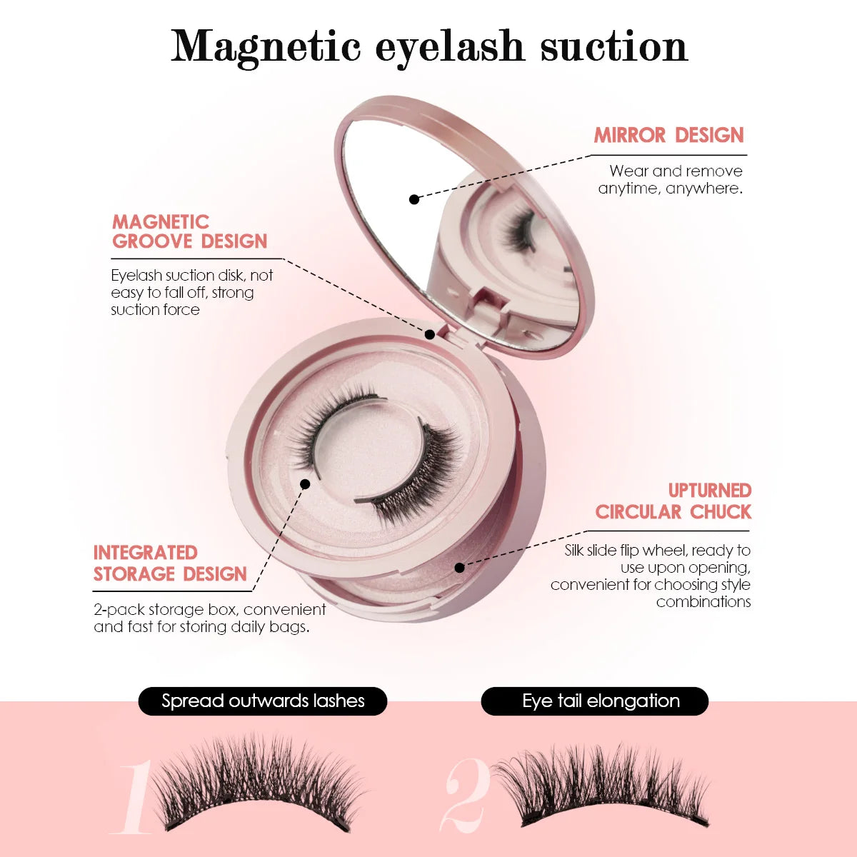 Magnetic Eyelashes 3D Mink - Reusable False Lashes Set with Tweezers Tool