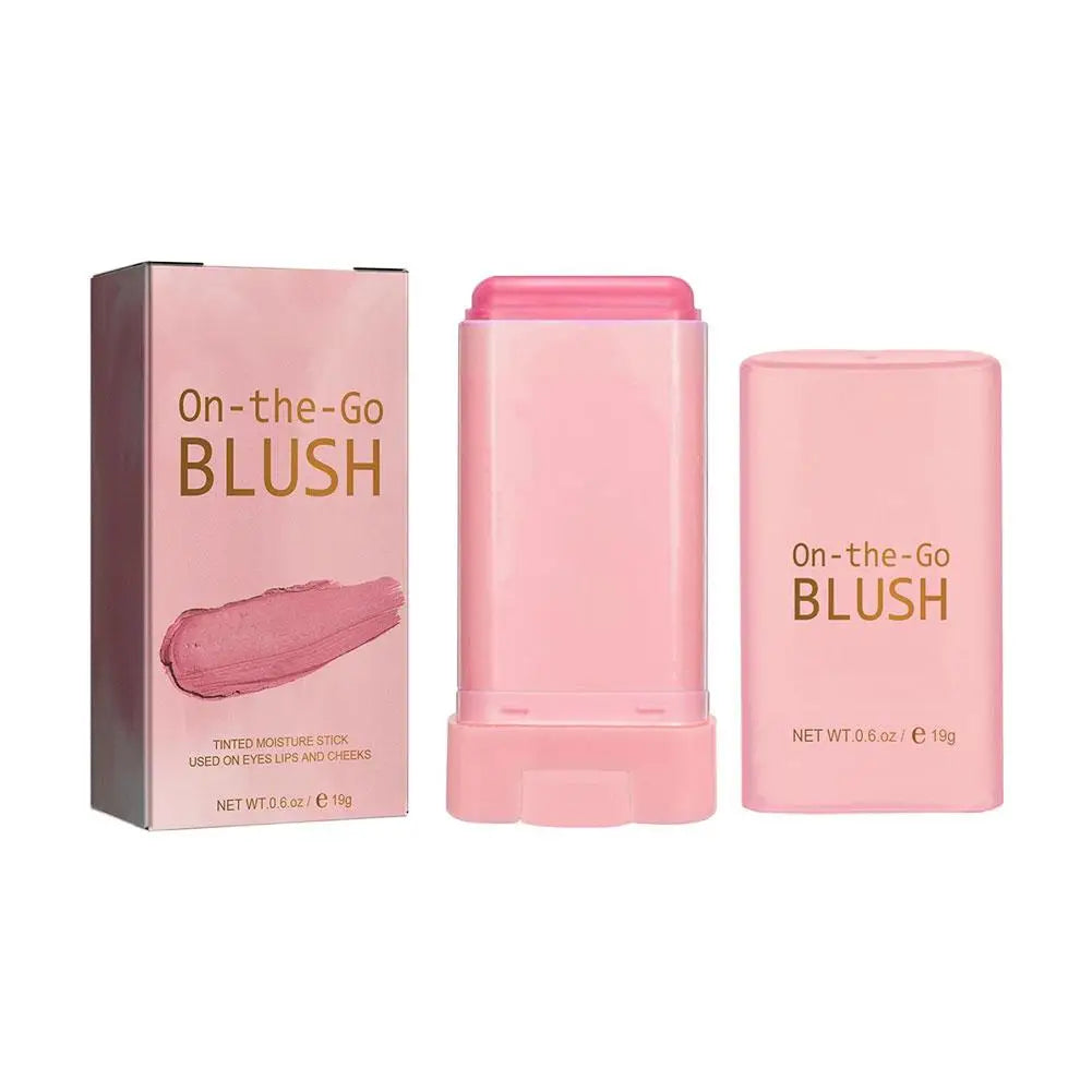 Tinted Mositure Blush Stick Face Pink Cream Cheek Blusher Cosmetics 3 in 1 Makeup Tubes used on lips eyes cheeks