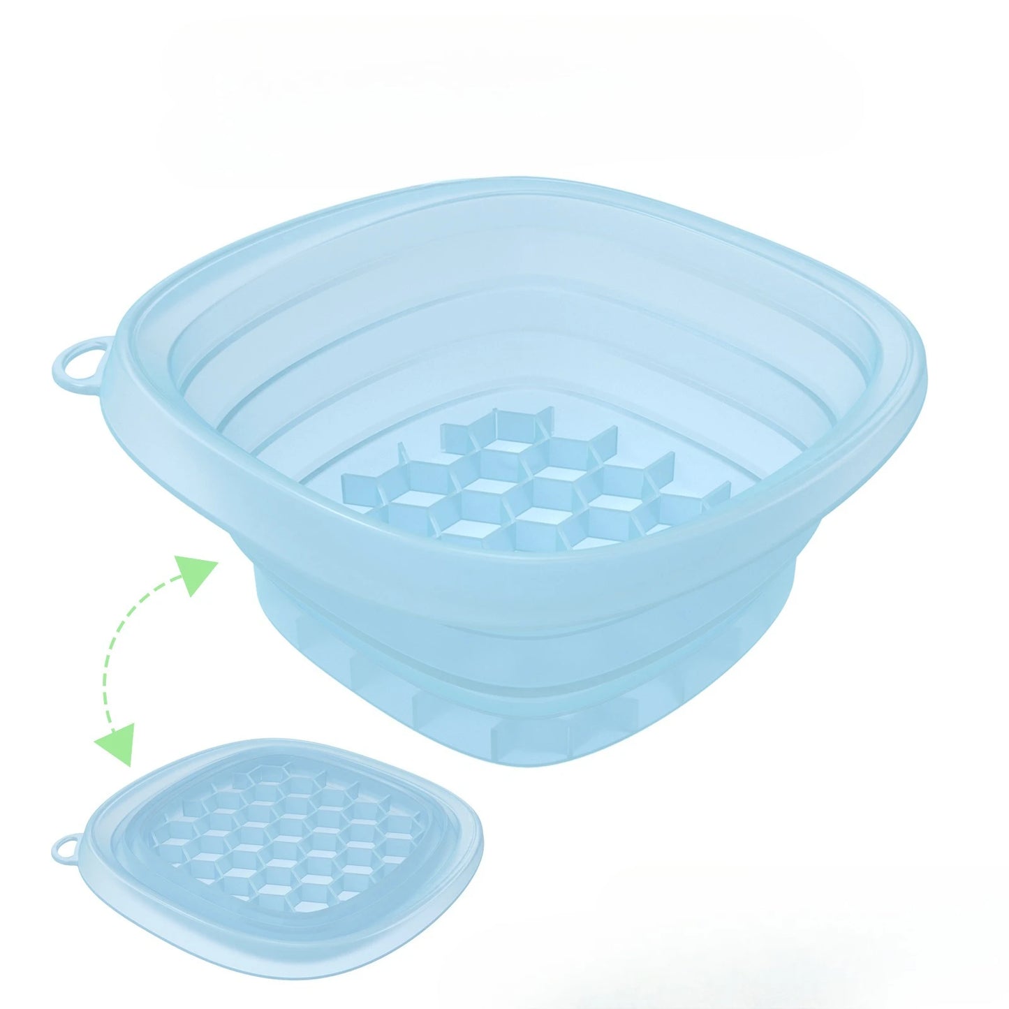 Foldable Face Ice Bath Bowl - Portable Silicone Facial Plunge Basin for Home Skincare