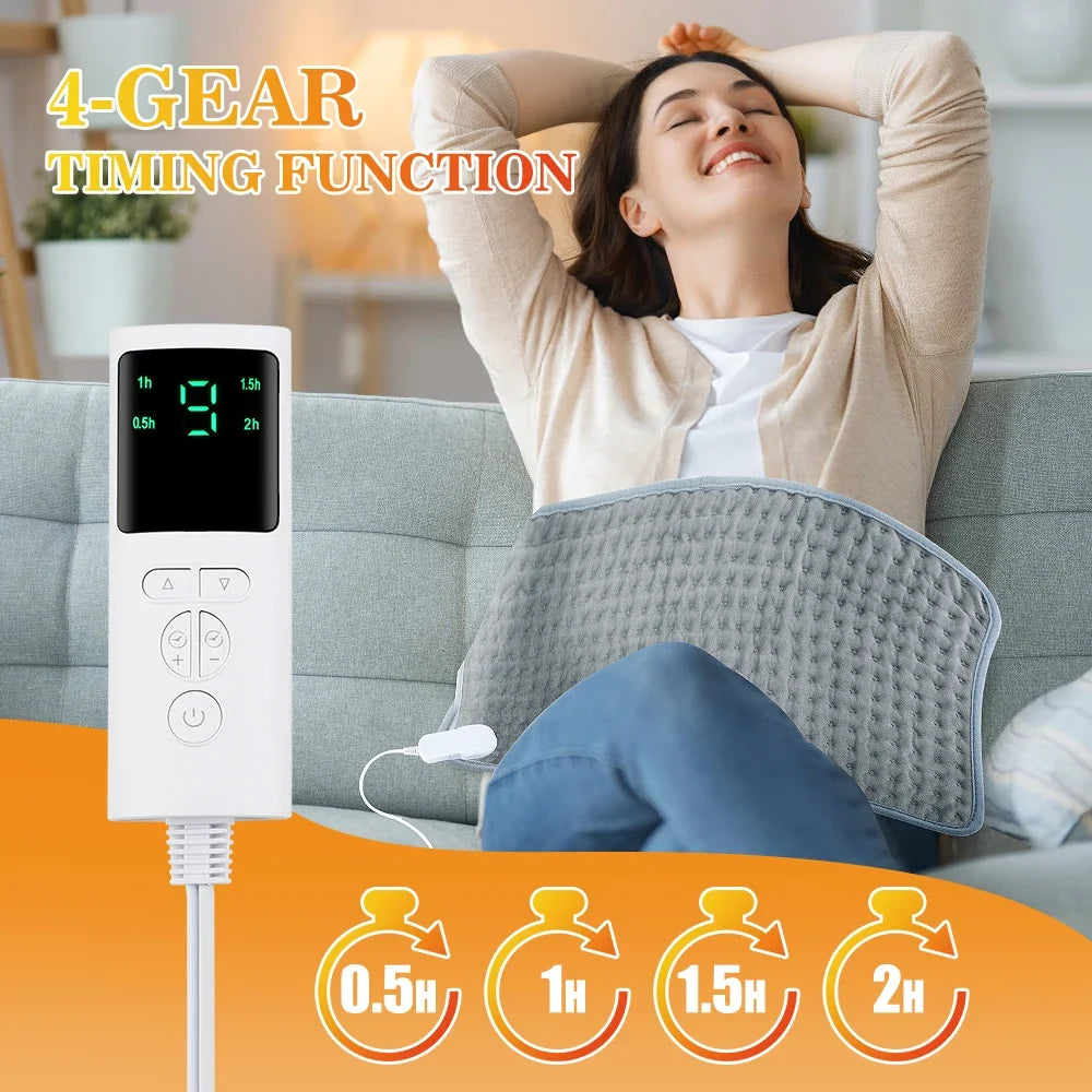 Electric Heating Blanket Thermal Pads Warmer 9 Levels Heated Mat Soft&Safe Winter Body Back Leg Warmer Pads Home Use 60*30cm