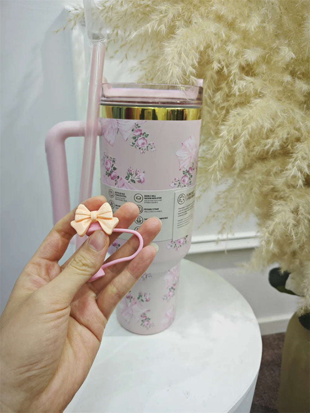 2025 Real Pictures Tumblers With Handle Car Mugs Insulated Tumbler With Lids Straw Stainless Steel Coffee Tumbler Termos Cups