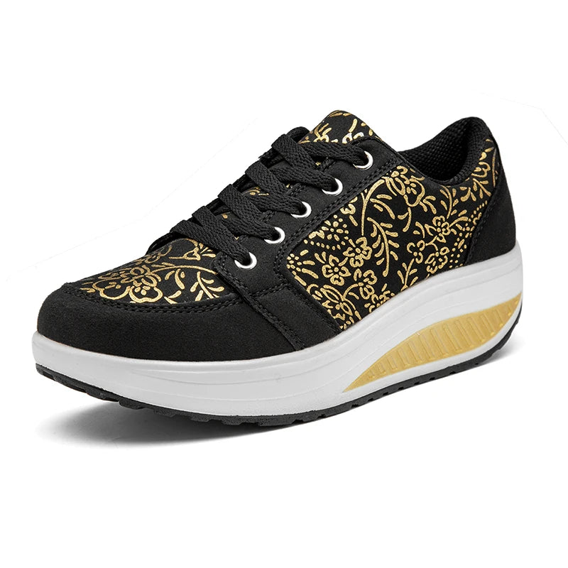Women Leather Casual Sneakers Fashion Comfortable Platform Walking Shoes Wedge Moccasins Breathable Loafers Zapatos De Mujer