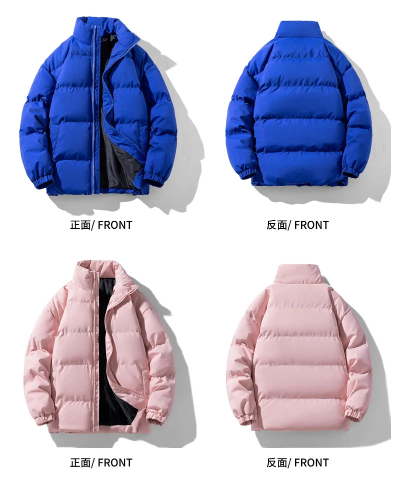 Autumn and Winter Puffer Jacket Men Vintage Warm High Neck Zipper Design Cotton-Padded Coat SINOBILLOW