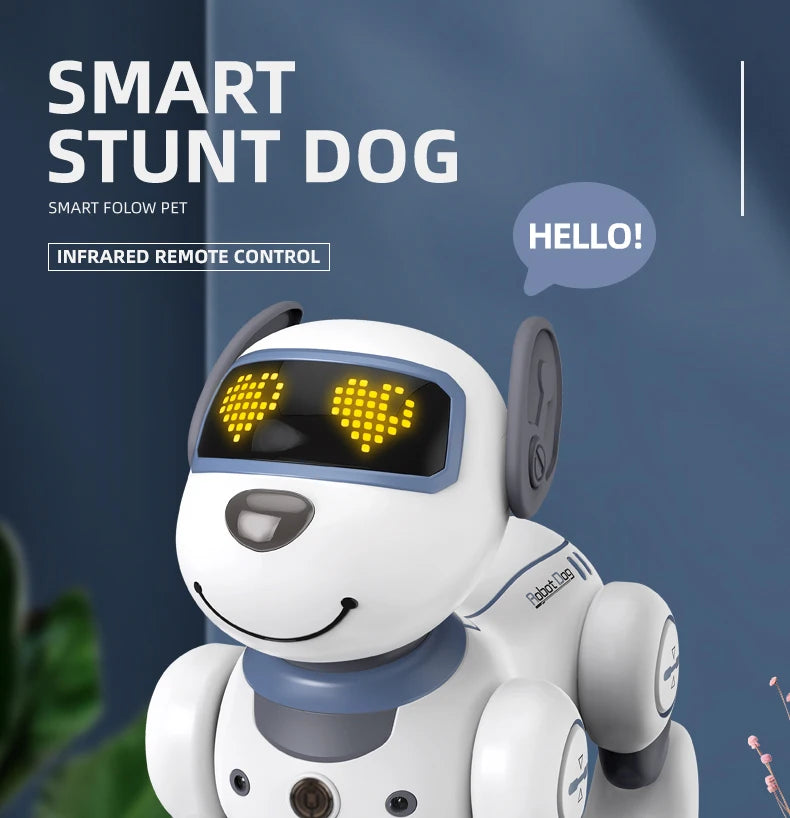 Intelligent Robot Dog - Remote Control Electronic Pet with Stunts for Kids