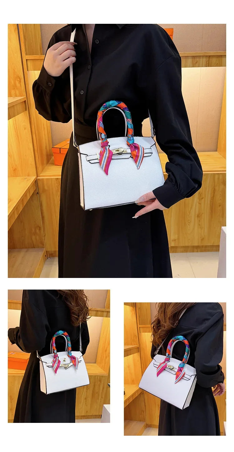 Kelly Bag Fashion Women Bag Large Capacity Shoulder Bag Unique Design Versatile Lock Handheld Crossbody Purse