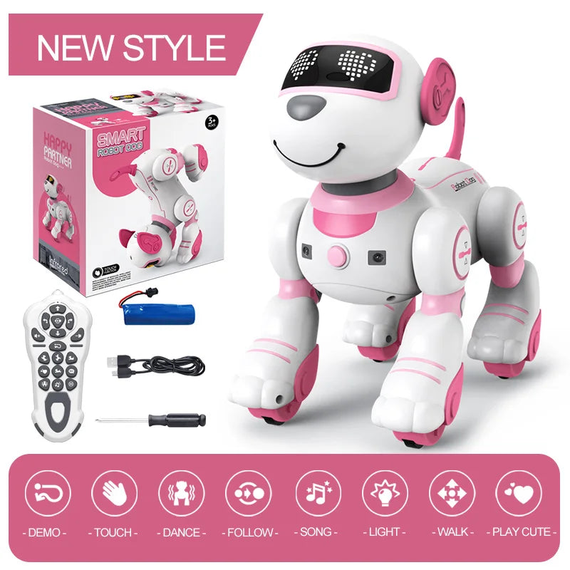 Intelligent Robot Dog - Remote Control Electronic Pet with Stunts for Kids
