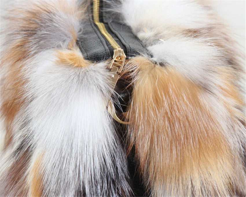 2026 Luxury Real Fox Fur Bag Winter Women Handbag Designer Luxury Bag Evening Party Bags Leather High Quality Shoulder Bag Natural Fur Bag