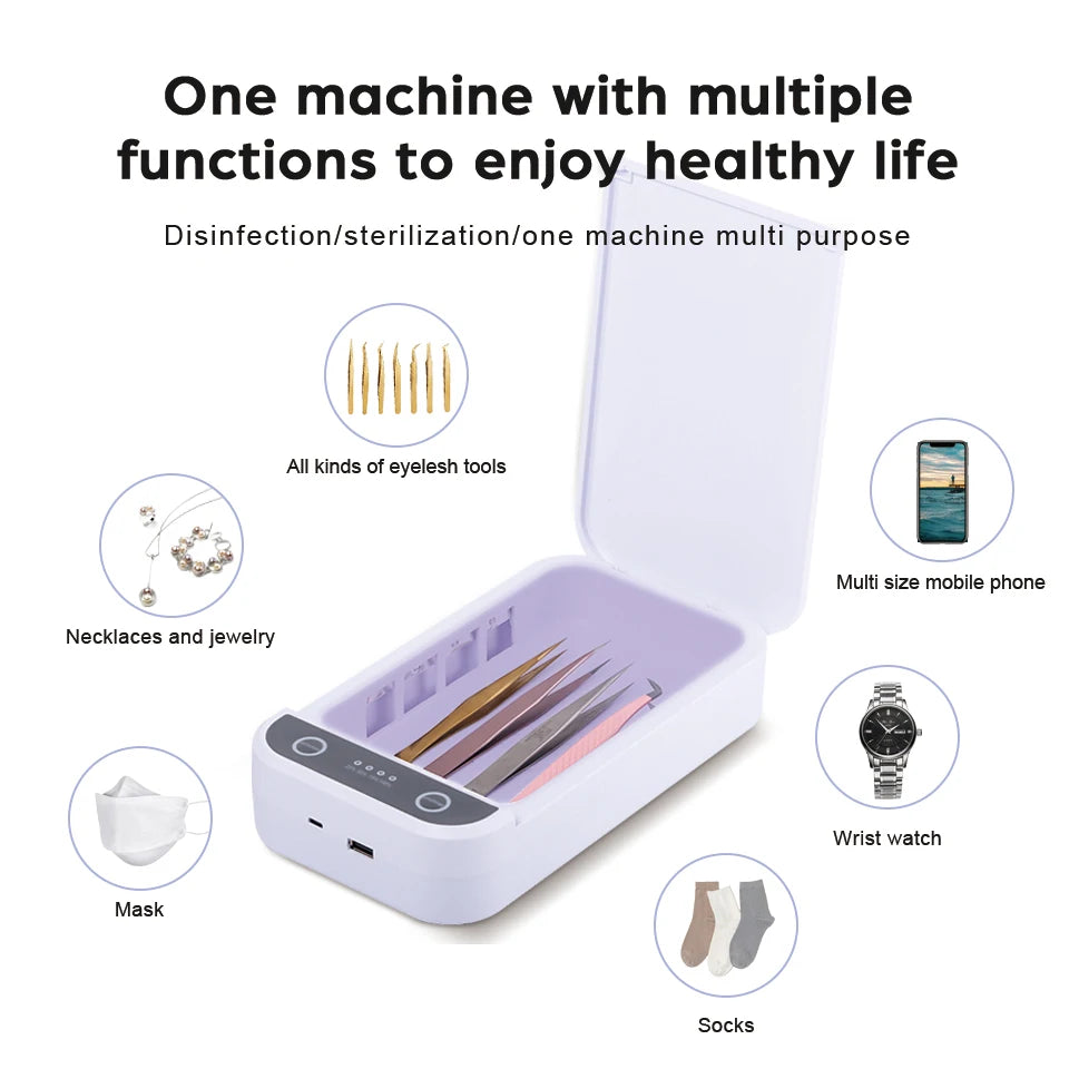 UV Light Sanitizer Box - Portable UVC Sterilizer for Phone, Baby Care & Beauty Tools