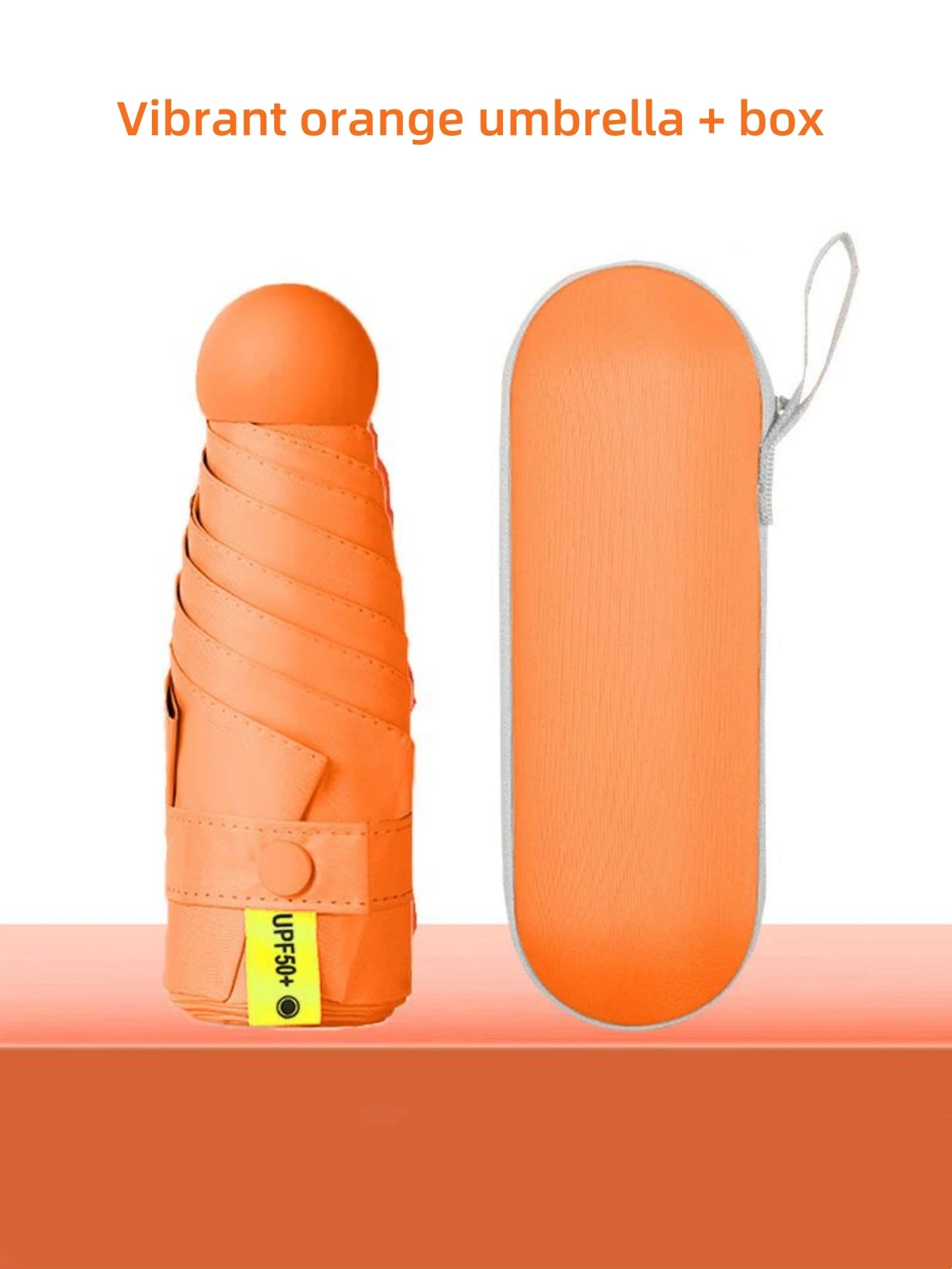 Anti-Uv Mini Umbrella For Sunny And Rainy Days, Portable With Uv Coating And 6 Reinforced Ribs