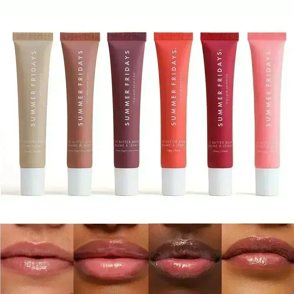 Iced Coffee Butter Lip Balm Moisturizing Transparent Lipstick Set Smooth Soft Tube Mirror Lip Gloss Lip Makeupv
