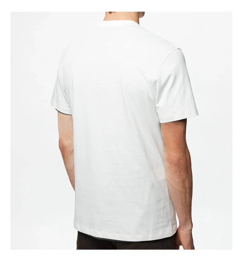 Breathable Short Sleeve Tee For Men With Lightweight Broadcloth Cotton Fabric For Everyday Wear