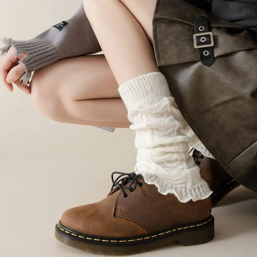 New Knitting Leg Warmers Cute Sweet Warm Foot Cover Boot Warmers Autumn Winter