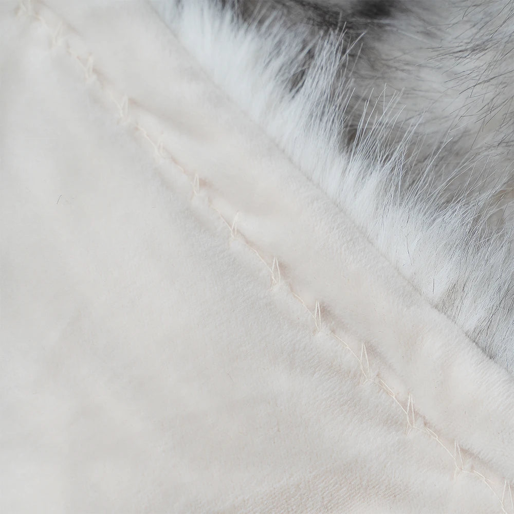 Luxury Faux Fur Blanket High-end Bed  Fox Fur Blankets For Beds Plaid on The Sofa Cover Decoration Home Blankets And Throws