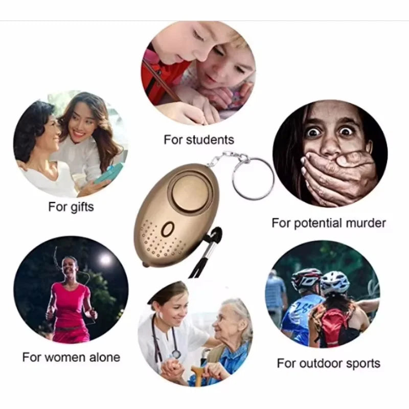 Safety Protect Alert Self Defense Alarm 130dB Anti-wolf Women SOS Security Emergency LED Self-defense Keychain Supplies Gadgets