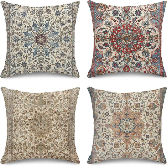 Mandala Pattern Brown Throw Pillowcase Home Decoration Pillow Cover Outdoor Cushion Sofa Cushion Cover Decoration