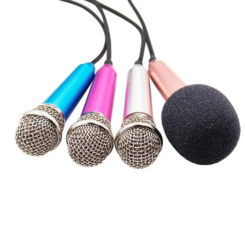 Portable Mini Microphone 3.5mm Stereo Studio Mic KTV Karaoke For Smart Phone Laptop PC Desktop Handheld Audio Microphone