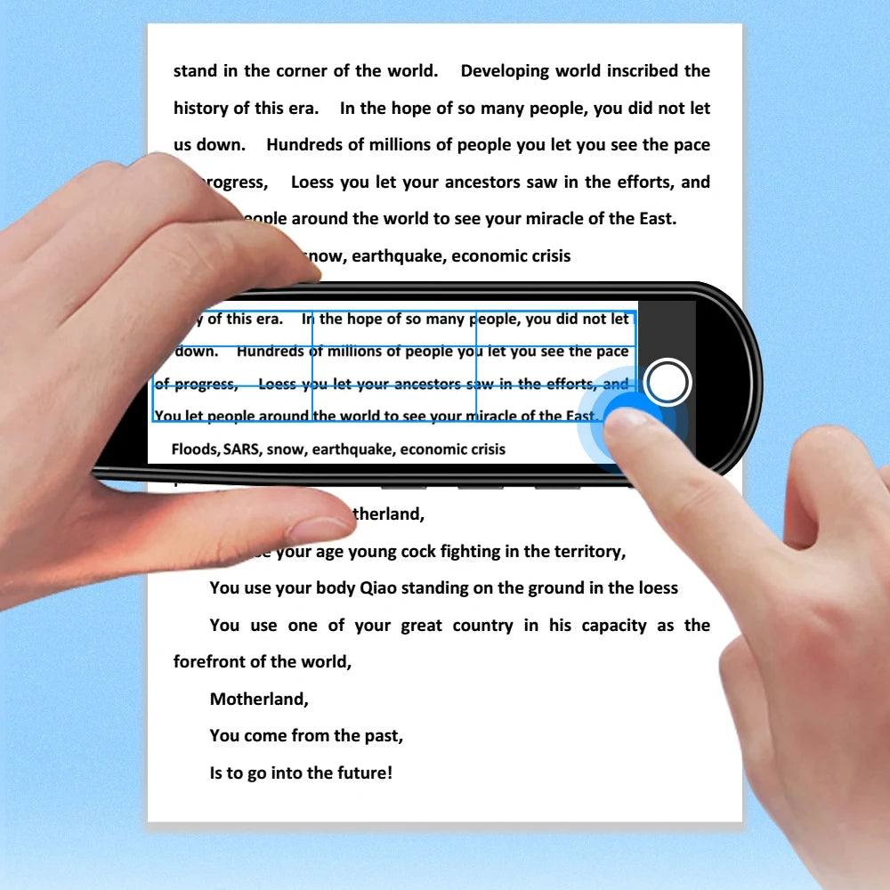 2026 Smart AI Scan Pen – 134 Languages, Voice & Photo Translator, 3.38” Touchscreen, Offline Record & Instant Translation