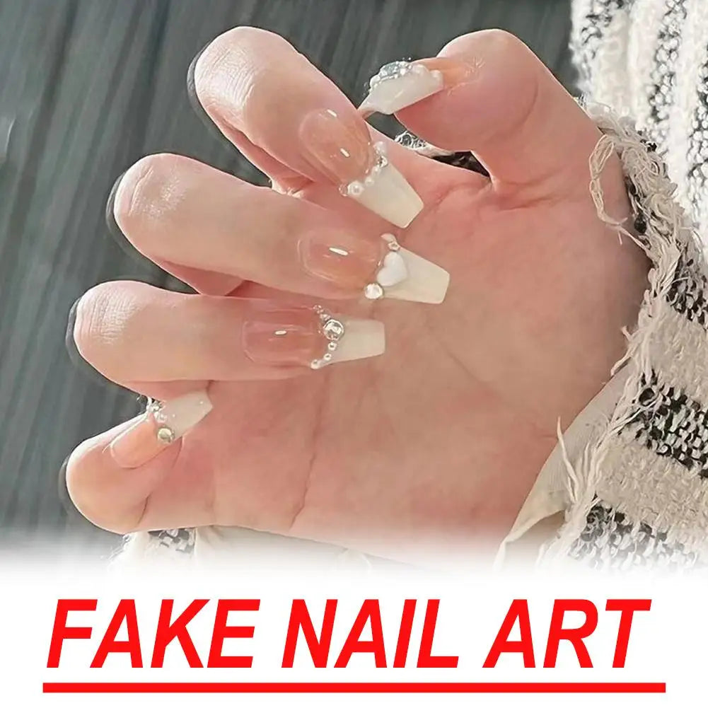 24Pcs Glitter Diamond Press On Nails Blush Pink Cat Eye Fake Nails Sweet Cute Coffin Full Cover Short Square False Nail Tips Art