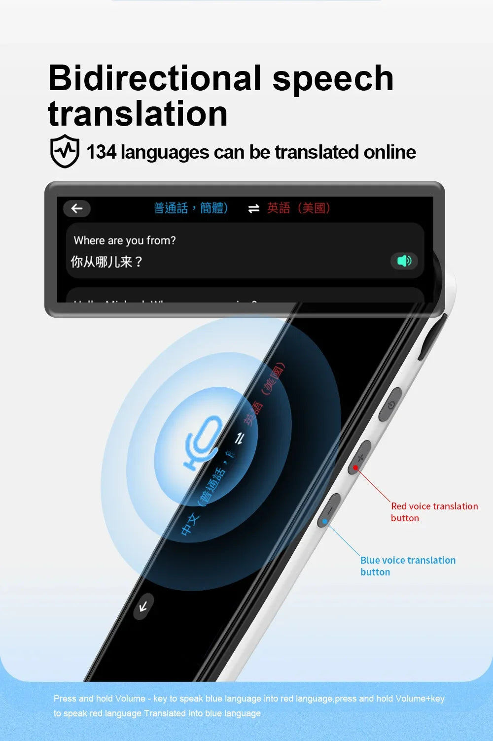 2026 Smart AI Scan Pen – 134 Languages, Voice & Photo Translator, 3.38” Touchscreen, Offline Record & Instant Translation