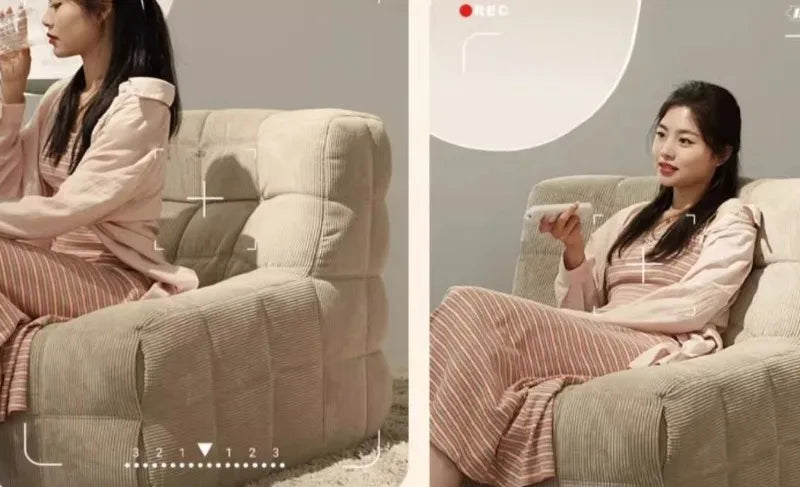 Relaxing Lazy Sofa 1 Person Living Room Corner Sofas Single Nordic Modern Cheap Sofas for Adult Bedroom Family Home Furniture