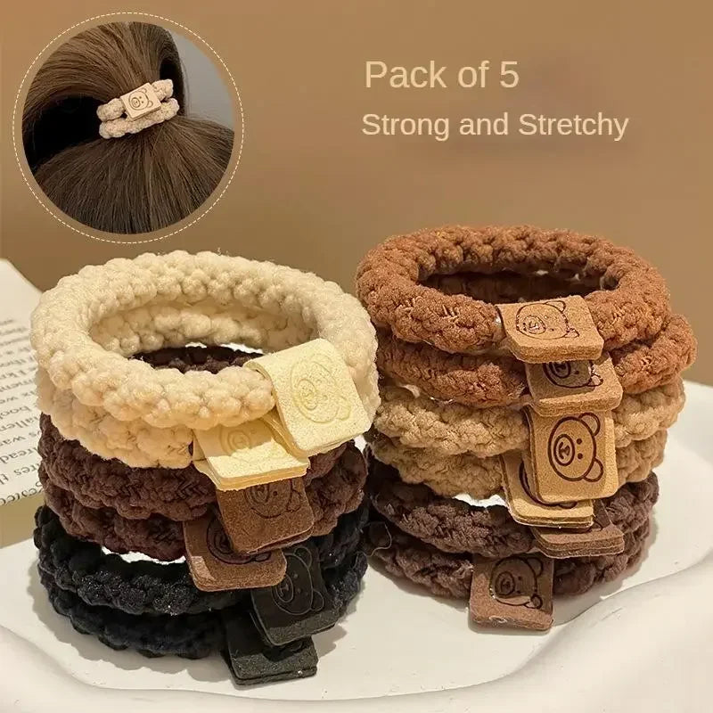 Elastic Hair Bands, High Stretch Durable Hair Ties, Trendy Rubber Bands, Fashionable Hair Accessories, Stylish Ponytail Holders