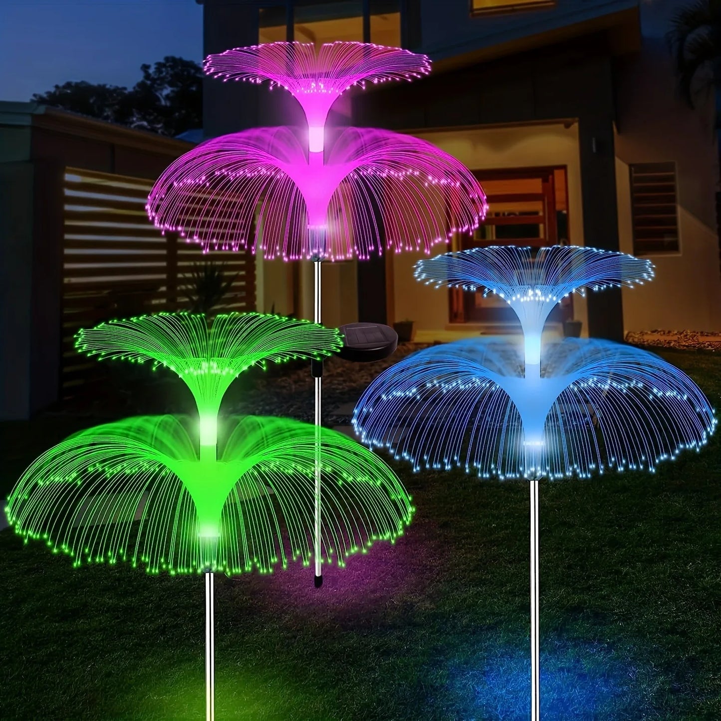 Solar Jellyfish Reed Lights - 7 Colors Variable Outdoor Garden Stake Lights