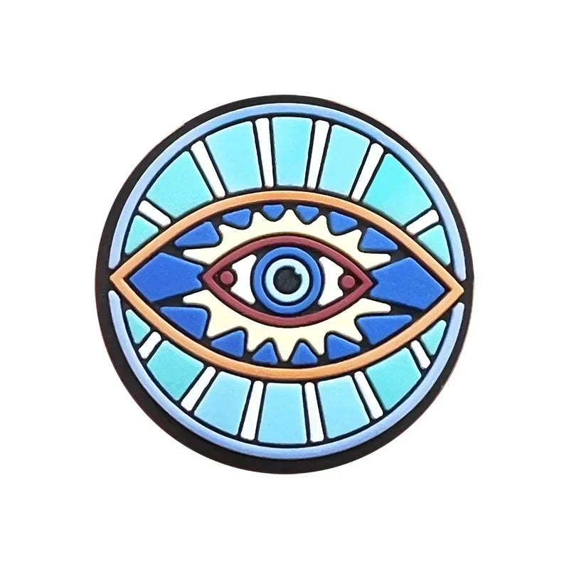 Shoe Charms for Crocs Accessories Blue Protection Eyes Shoes Charm Croc Decorations Pins Men Women Clogs Clips Badges CHARM LUXURY