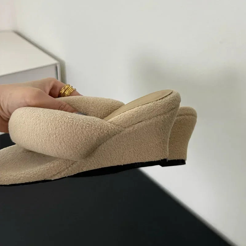 Comfort Soft Wedges Slippers Women Summer Sexy Clip Toe Flip Flops Fashion Non-slip Vacation Beach Slide Sandals Sandalias Mujer