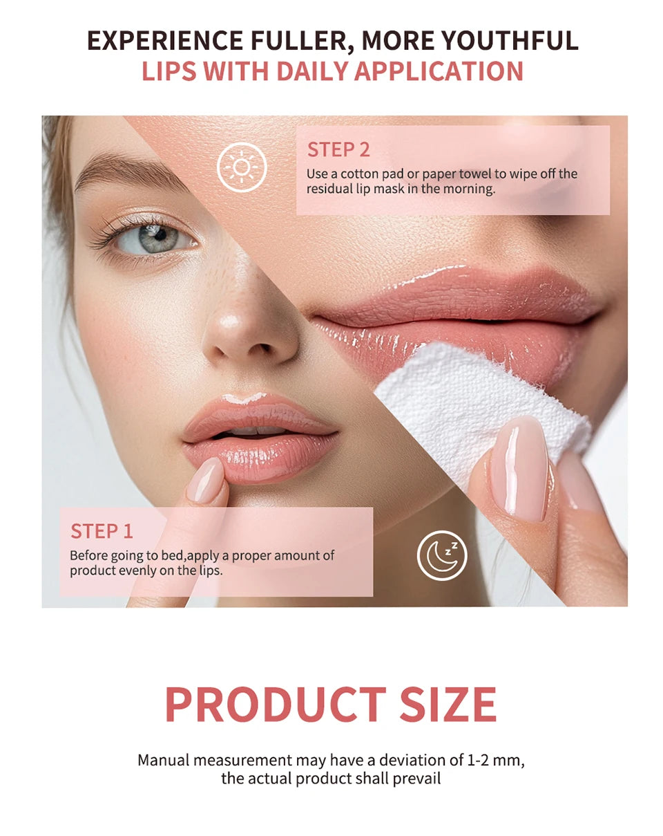Lip Sleeping Mask Peach Moisturizing And Collagen Enhancing Restores Hydrates And Volumizes Dry And Chapped Lips Care Products