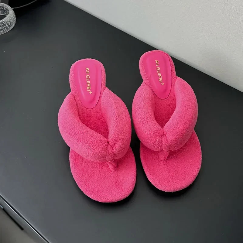 Comfort Soft Wedges Slippers Women Summer Sexy Clip Toe Flip Flops Fashion Non-slip Vacation Beach Slide Sandals Sandalias Mujer