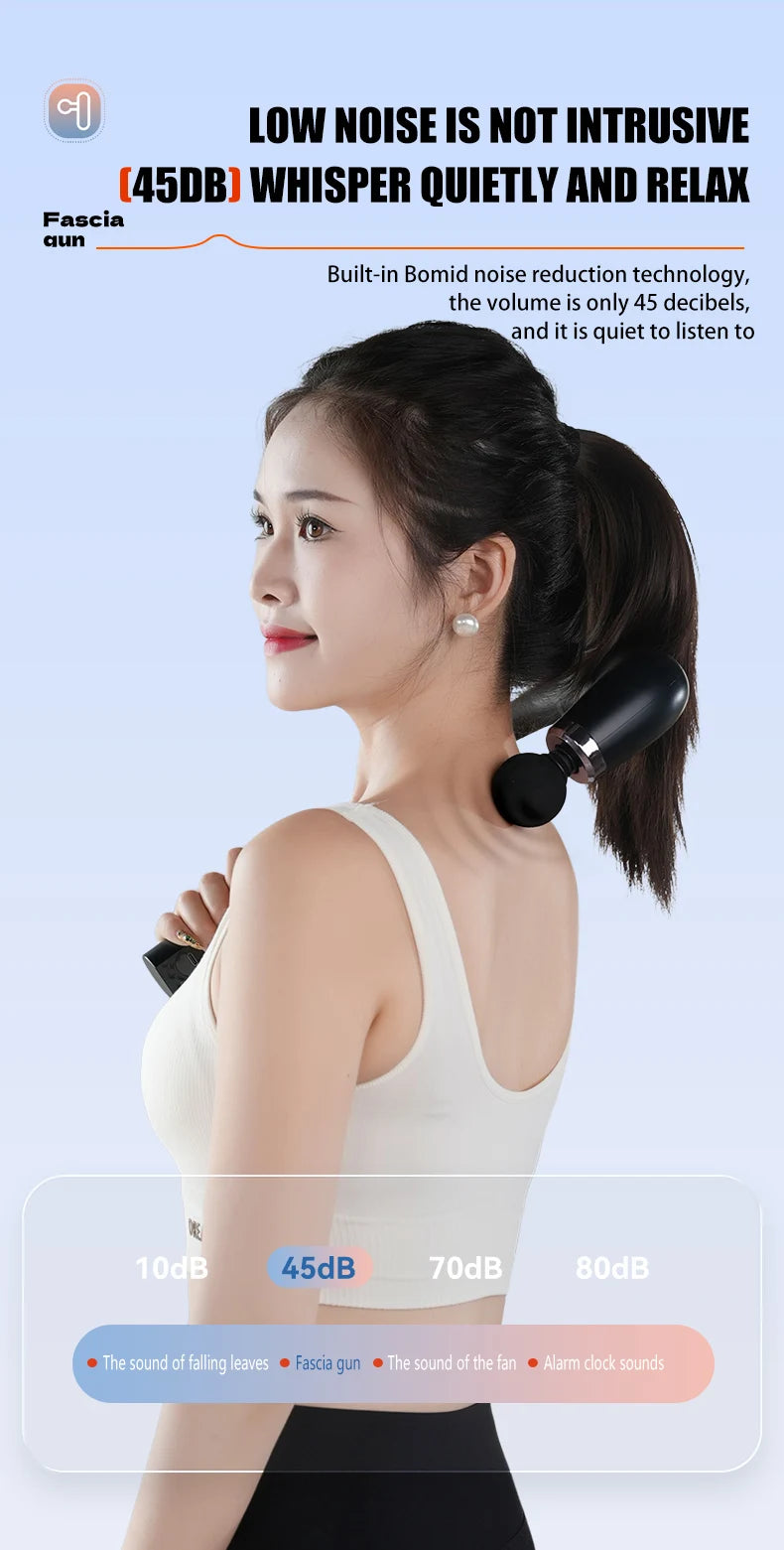 Electric Fascia Gun Massager - Deep Tissue Trigger Point Massage Machine for Body Relaxation